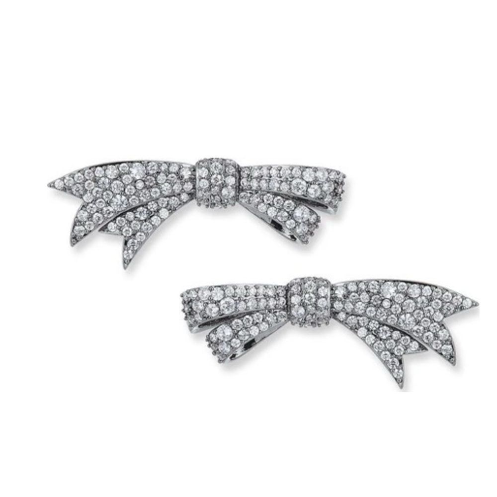Fallon Pave Crystal Bow Earrings